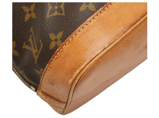 Sac à main Louis Vuitton Monogram Alma PM Marron - vue 7