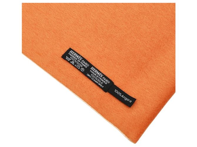 Hermès Sciarpa/Stola reversibile Hermes Henri de Linares Feather Multicolore Arancione - vista 4
