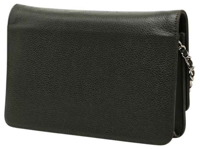 Bolsa de Ombro Chanel Coco Mark Chain Verde Caqui - vista 2
