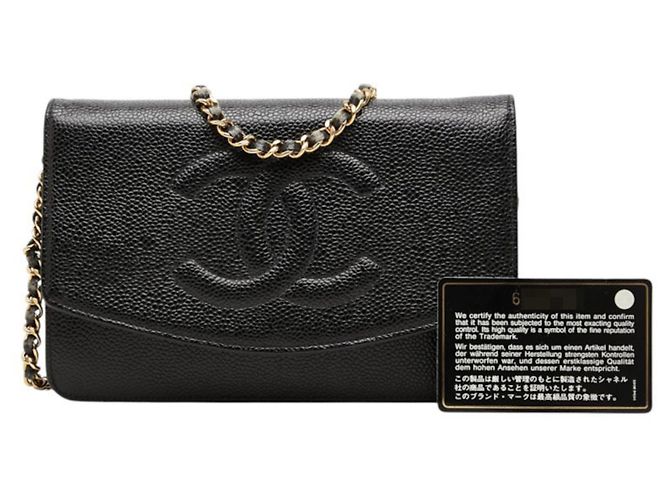 Timeless Borsa a tracolla Chanel Coco Mark con portafoglio e catena Nero - vista 12