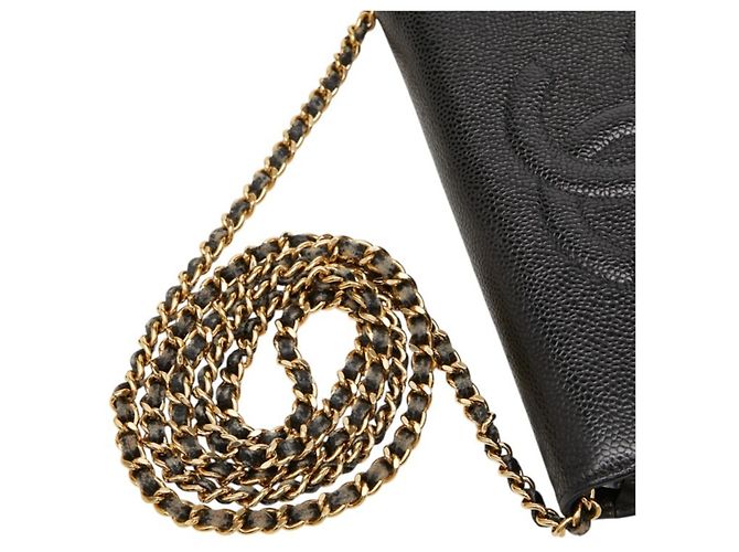 Timeless Borsa a tracolla Chanel Coco Mark con portafoglio e catena Nero - vista 6