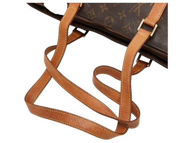 Bolso Cabas Mezzo Monogram Louis Vuitton Castaño - vista 9