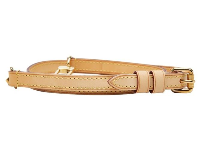 Correa de hombro de cuero beige Louis Vuitton - vista 2
