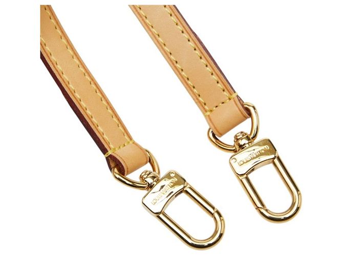 Correa de hombro de cuero beige Louis Vuitton - vista 4