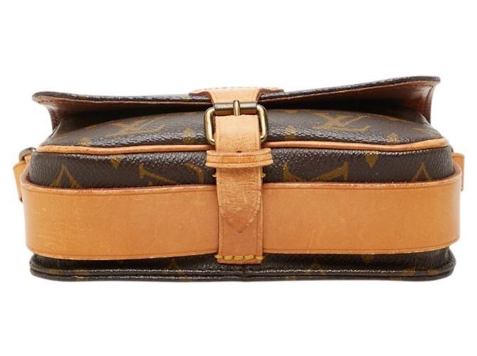 Borsa a tracolla Louis Vuitton Monogram Mini Cartouchiere Marrone - vista 3