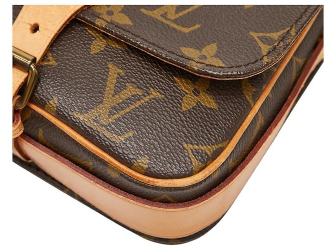 Borsa a tracolla Louis Vuitton Monogram Mini Cartouchiere Marrone - vista 4