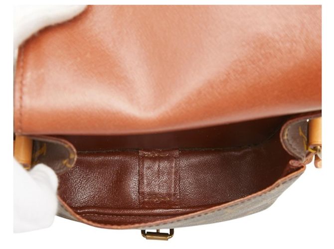 Borsa a tracolla Louis Vuitton Monogram Mini Cartouchiere Marrone - vista 9