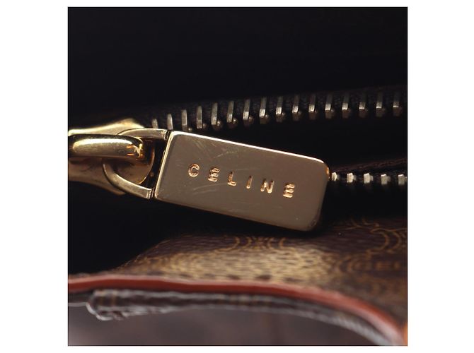 Céline Sac à main Celine Macadam avec logo embossé Marron Beige - vue 10