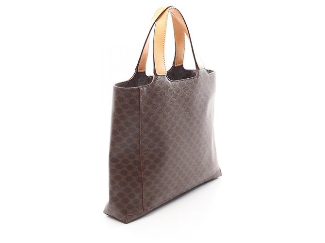 Céline Sac à main Celine Macadam avec logo embossé Marron Beige - vue 2