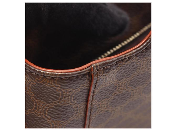 Céline Sac à main Celine Macadam avec logo embossé Marron Beige - vue 7