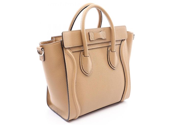 Céline Celine Luggage Nano Shopper Handtasche Beige - Ansicht 2