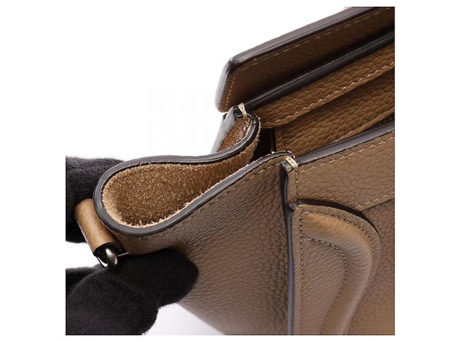 Céline Celine Luggage Nano Shopper Handtasche Beige - Ansicht 5