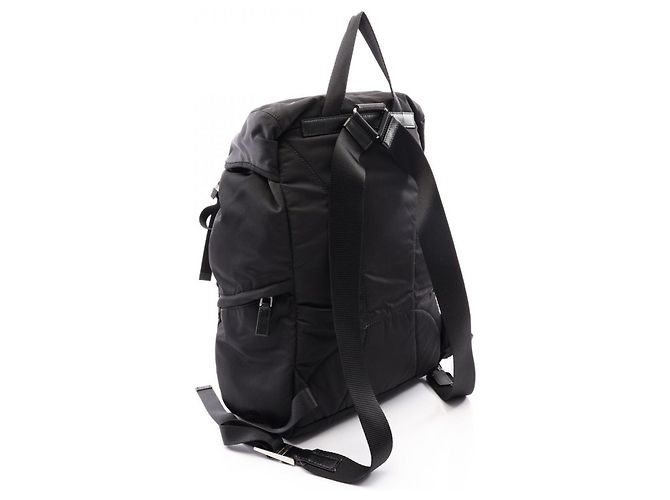 Saffiano Mochila Prada Re-Nylon Preto - vista 2