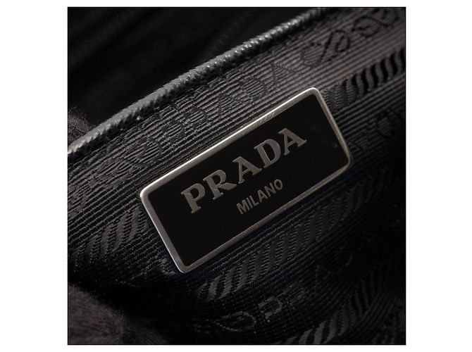 Saffiano Mochila Prada Re-Nylon Preto - vista 4