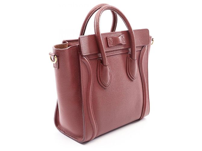 Céline Borsa a mano 2-Way Celine Luggage Nano Shopper Bordò - vista 2