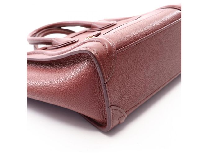 Céline Borsa a mano 2-Way Celine Luggage Nano Shopper Bordò - vista 5