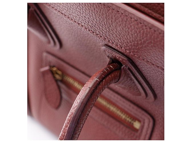 Céline Borsa a mano 2-Way Celine Luggage Nano Shopper Bordò - vista 6
