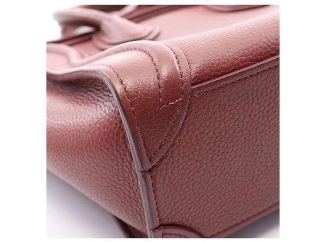 Céline Borsa a mano 2-Way Celine Luggage Nano Shopper Bordò - vista 8