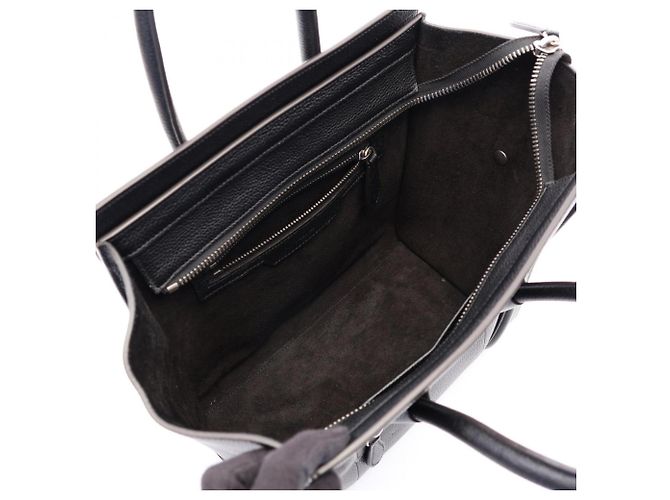 Céline Bolsa de mão Celine Luggage Micro Shopper Preto - vista 3