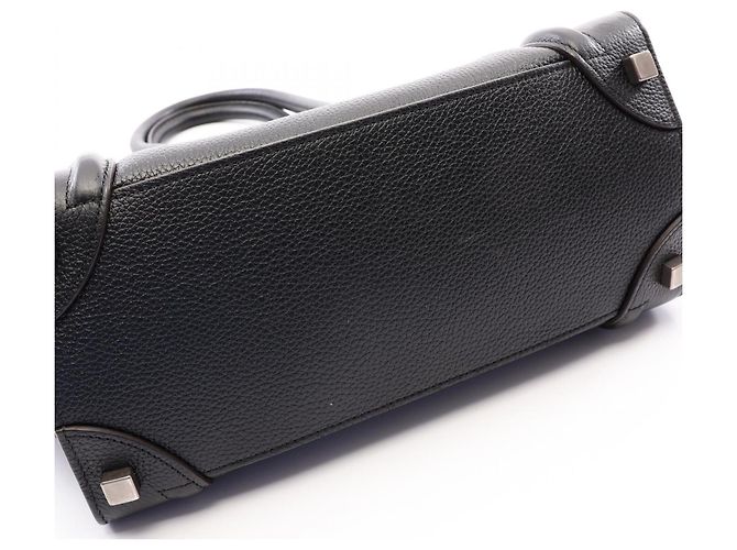 Céline Bolsa de mão Celine Luggage Micro Shopper Preto - vista 8