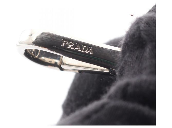 Prada Saffiano Leather Keychain Accessory Black - view 3