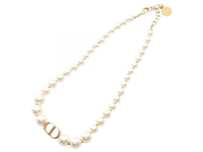Collar Christian Dior 30 Montaigne Blanco Dorado - vista 2