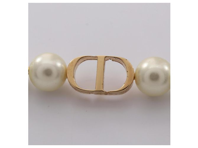 Collar Christian Dior 30 Montaigne Blanco Dorado - vista 7