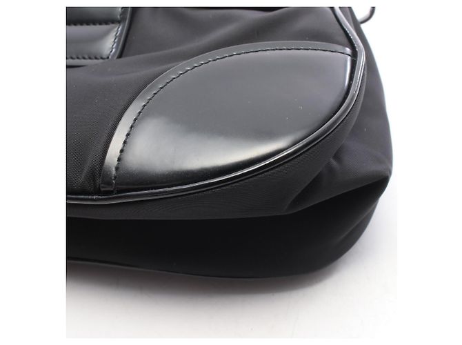 Sac à main Prada MOON noir en nylon et cuir - vue 6