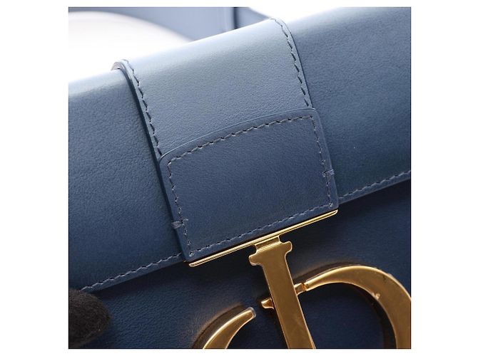 Borsa a tracolla box Christian Dior Dior 30 Montaigne Blu Blu navy - vista 7