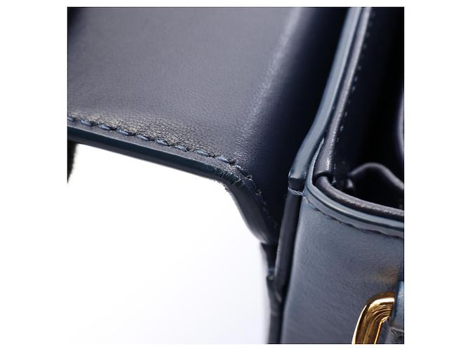 Borsa a tracolla box Christian Dior Dior 30 Montaigne Blu Blu navy - vista 8