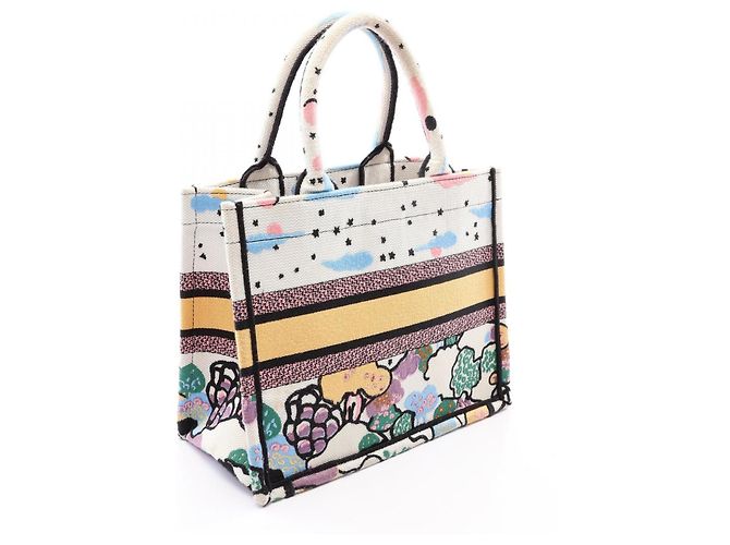 Christian Dior Dior BOOK TOTE Borsa Tote Piccola Bianco Multicolore - vista 2