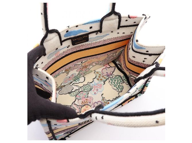 Christian Dior Dior BOOK TOTE Borsa Tote Piccola Bianco Multicolore - vista 3