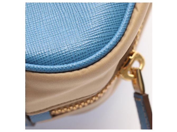 Prada RE-EDITION 1978 RE-NYLON Borsa a mano media con doppio manico Blu Beige - vista 6