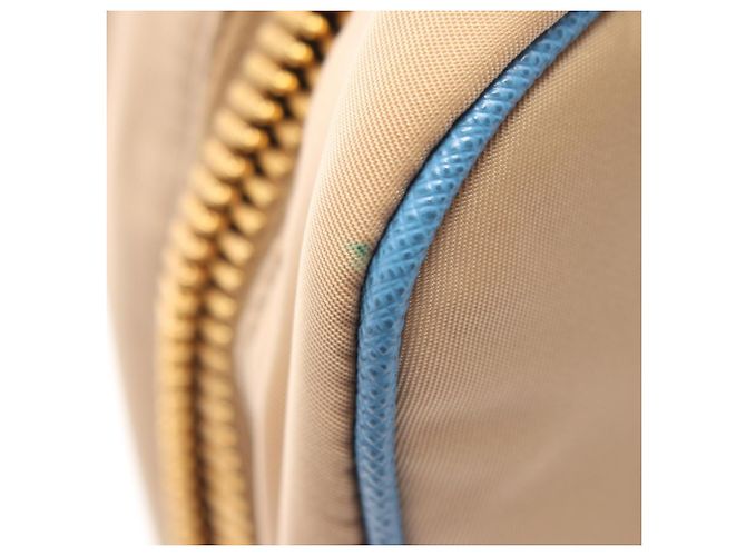 Prada RE-EDITION 1978 RE-NYLON Borsa a mano media con doppio manico Blu Beige - vista 8