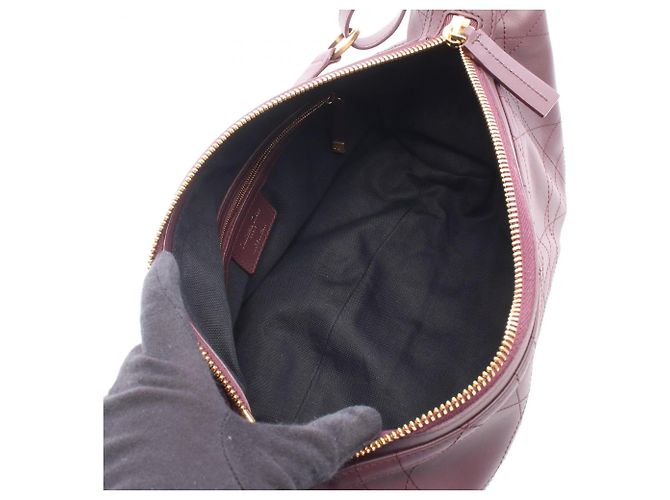 Borsa a tracolla media Christian Dior Dior D-Journey Bordò - vista 3