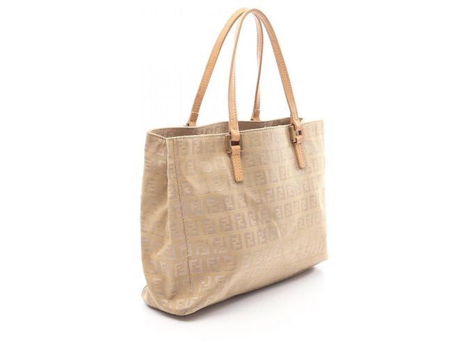 Borsa Fendi Zucchino Beige - vista 2