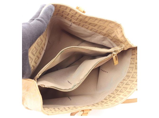 Borsa Fendi Zucchino Beige - vista 3