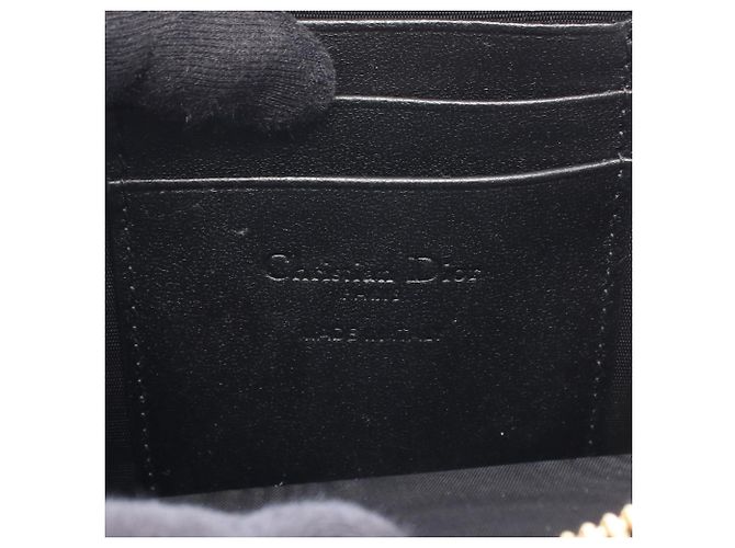 Borsa a mano Christian Dior Lady Dior Cannage con porta telefono Nero - vista 4