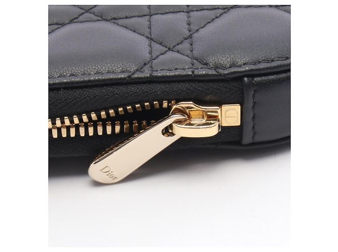 Borsa a mano Christian Dior Lady Dior Cannage con porta telefono Nero - vista 5