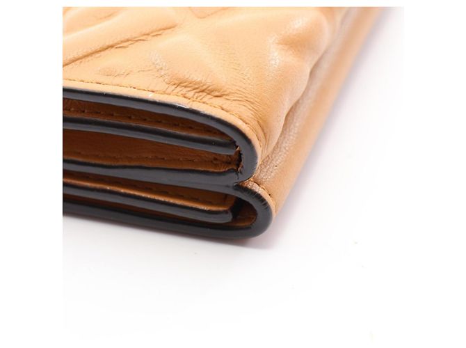 Cartera tri-fold Fendi Baguette FF Logo Beige - vista 10