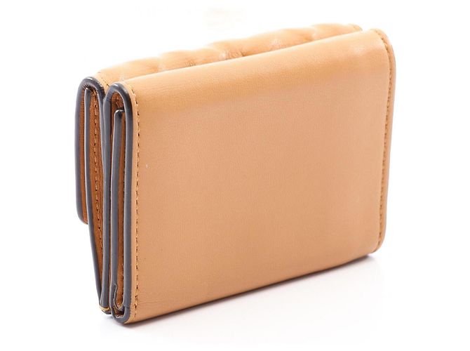 Cartera tri-fold Fendi Baguette FF Logo Beige - vista 2