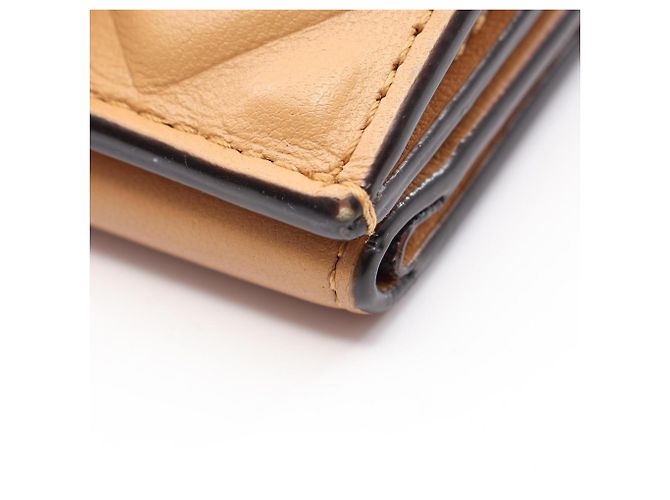 Cartera tri-fold Fendi Baguette FF Logo Beige - vista 7