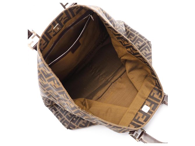 Fendi Zucca Tote Bag braun Leder und Canvas - Ansicht 3