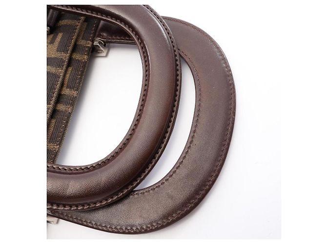 Fendi Zucca Tote Bag braun Leder und Canvas - Ansicht 7