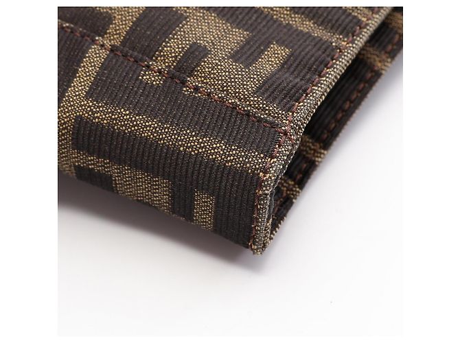 Fendi Zucca Tote Bag braun Leder und Canvas - Ansicht 8