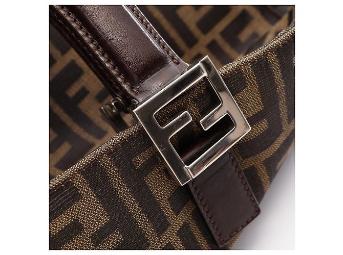 Fendi Zucca Tote Bag braun Leder und Canvas - Ansicht 9