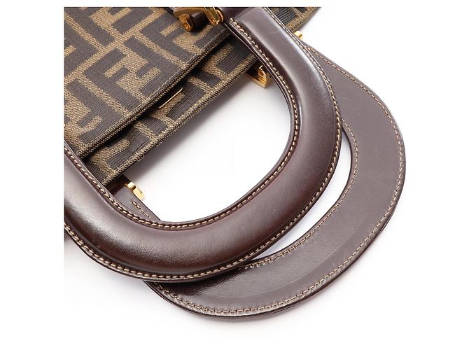 Fendi Zucca Tote Bag braun Leder und Canvas - Ansicht 6