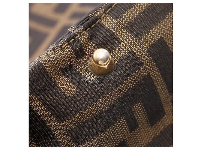 Fendi Zucca Tote Bag braun Leder und Canvas - Ansicht 8