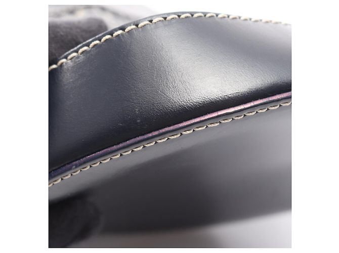 Fendi Zucchino Schultertasche Braun Marineblau - Ansicht 7