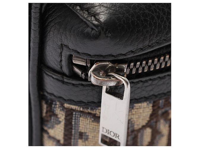 Borsa Messenger Christian Dior Dior Rider 2.0 Zip Nero Beige - vista 14